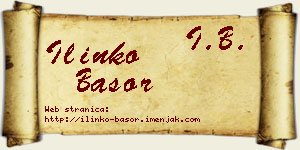 Ilinko Basor vizit kartica